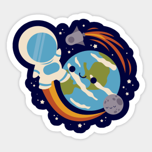 Kawaii Spaceman Sticker